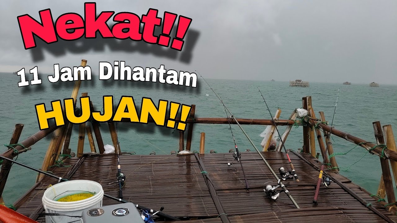 Niat Mancing Malah Uji Nyali di Tengah Laut Mendung|| Bagan Babeh MARSO 