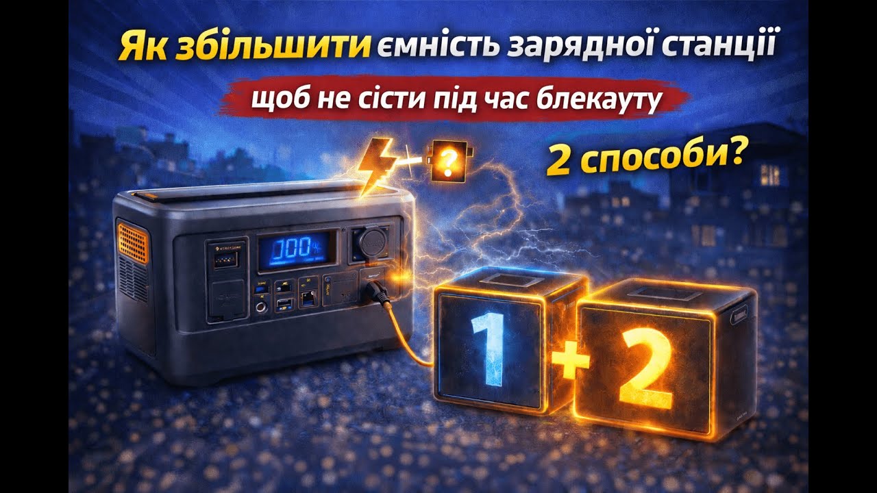Як збільшити ємність зарядної станції без додаткової батареї (EcoFlow / Bluetti / Anker та інші)