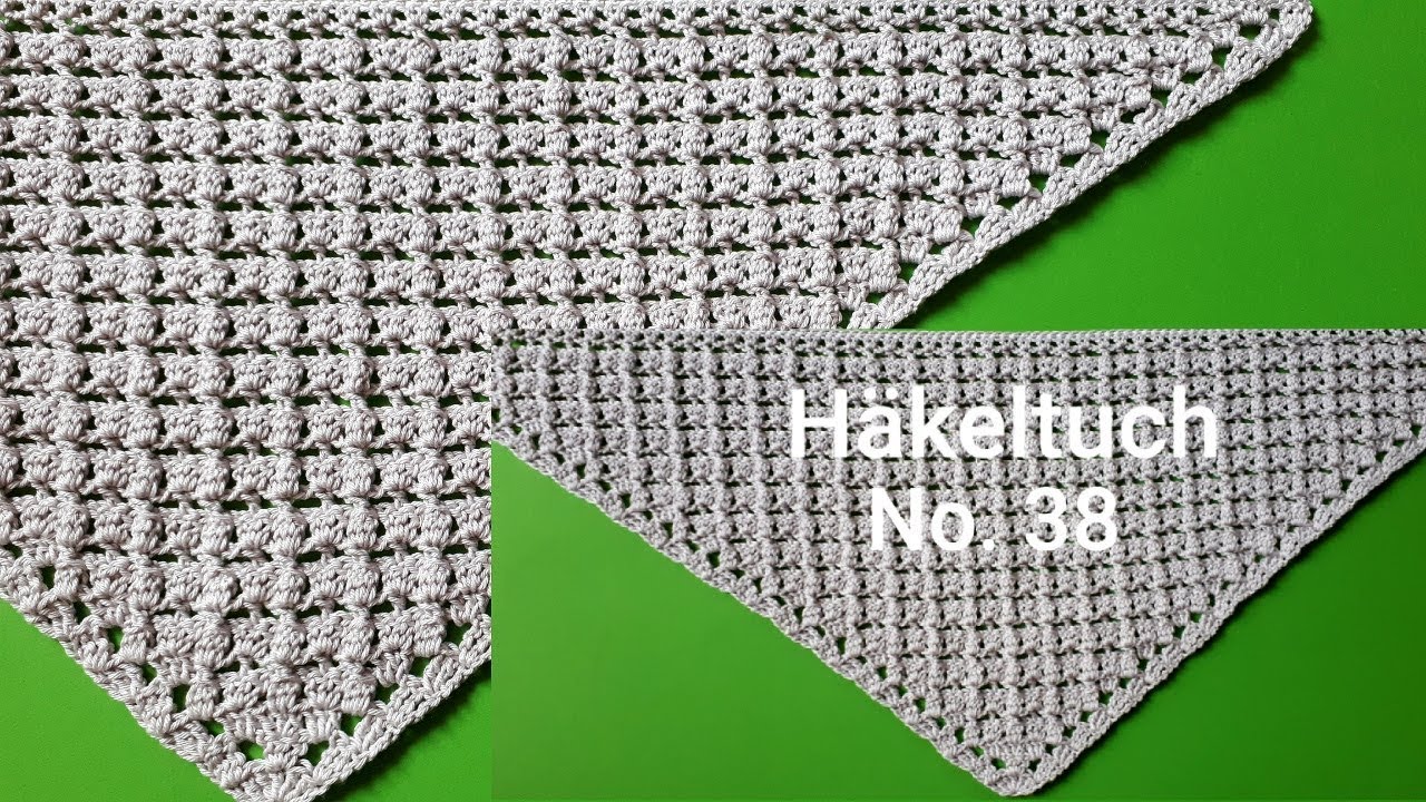 H&auml;keltuch Nr. 38, einfaches Dreieckstuch h&auml;keln