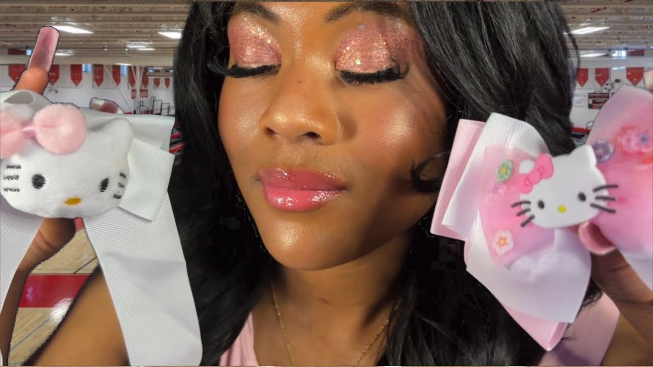 ASMR POV: Sanrio Girly Clips Your Hair Back in the School Gym 🎀💗