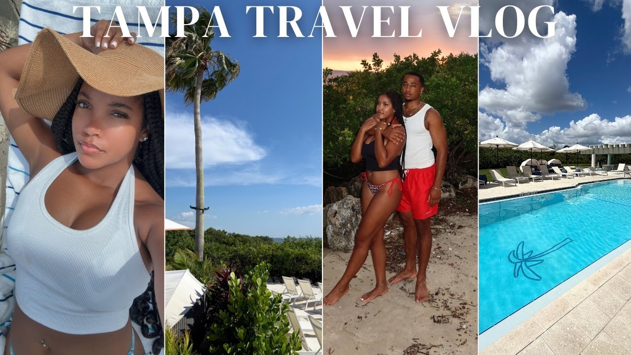 TAMPA TRAVEL VLOG | couples trip, activities, food, beach, grwm & more | TayyLiz