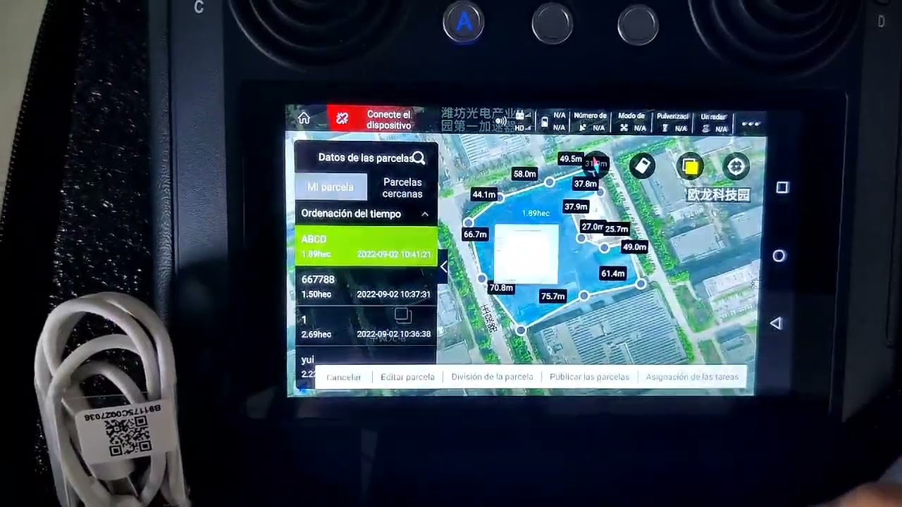 How to map marking points to make plan automatically flying app in Spanish