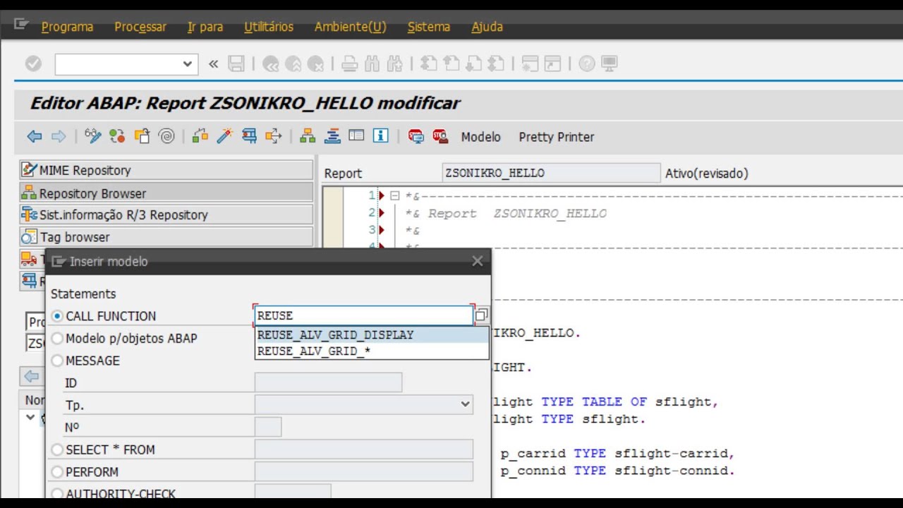 ABAP104 - Primeiro ALV