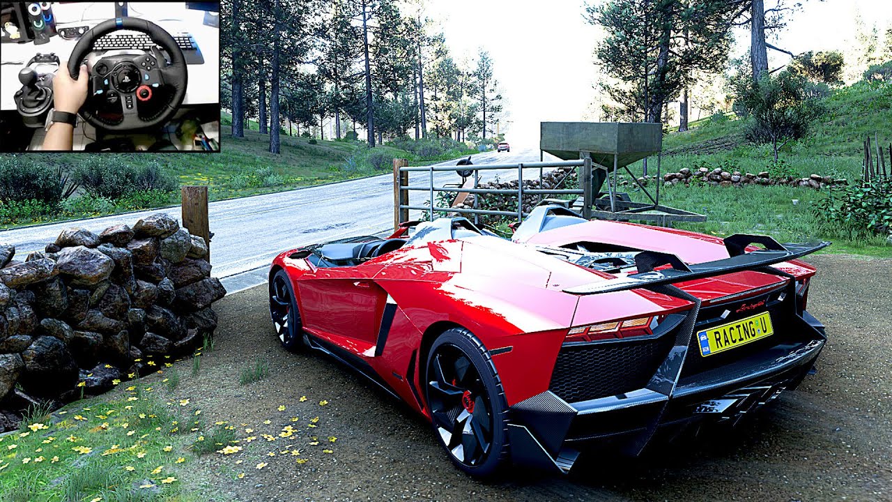 Lamborghini Aventador J - Forza Horizon 5 | Logitech G29 Steering Wheel