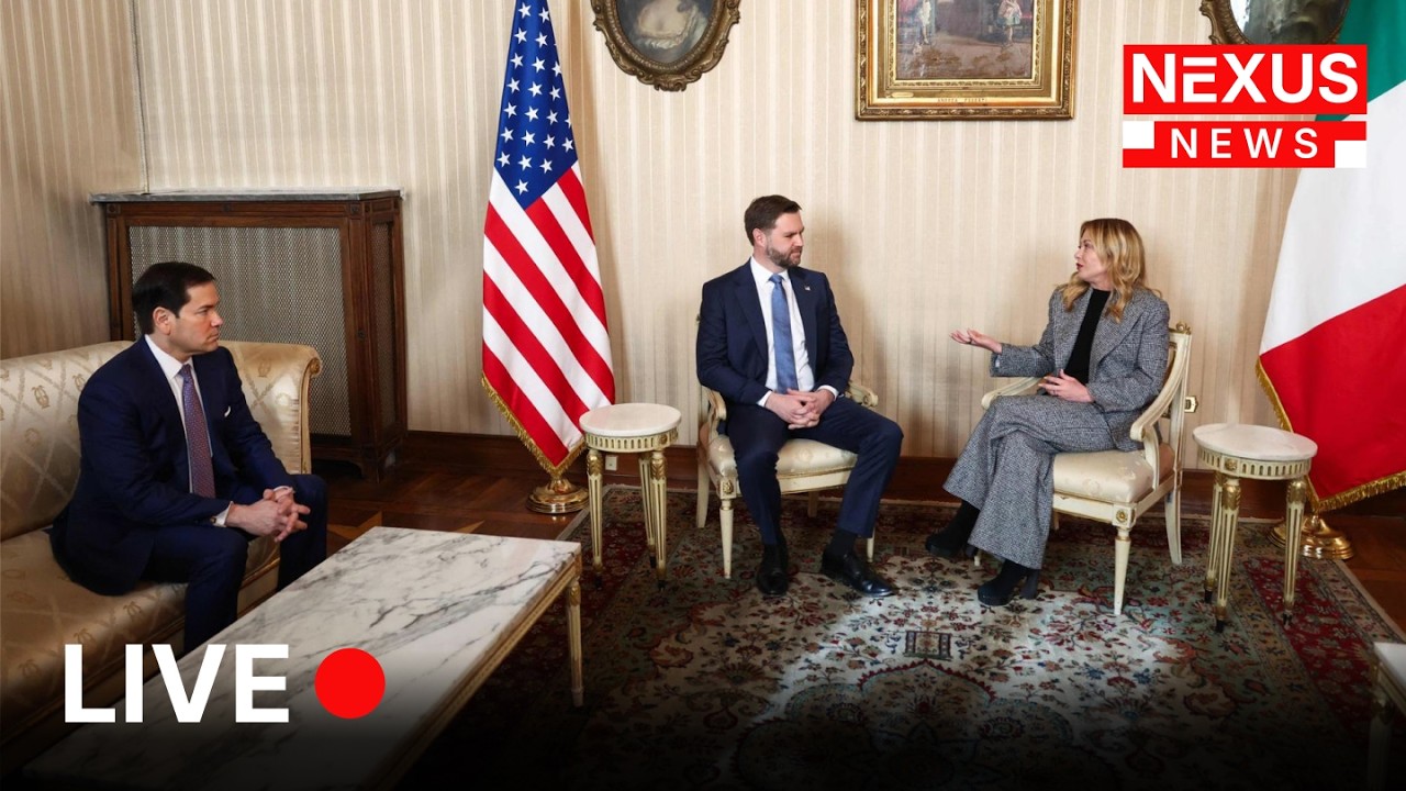 В прямом эфире: Госсекретарь США Рубио встречается с премьер-министром Италии Джорджией Мелони во...