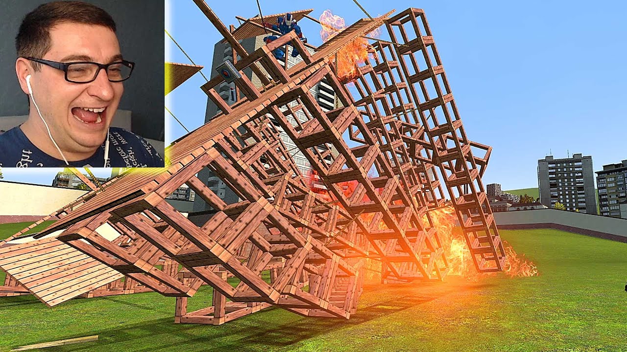 ВЫЖИВАНИЕ В ГОРЯЩЕМ ДОМЕ ИЗ ДЕРЕВА SANDBOX ГАРРИС МОД ► Garry's Mod