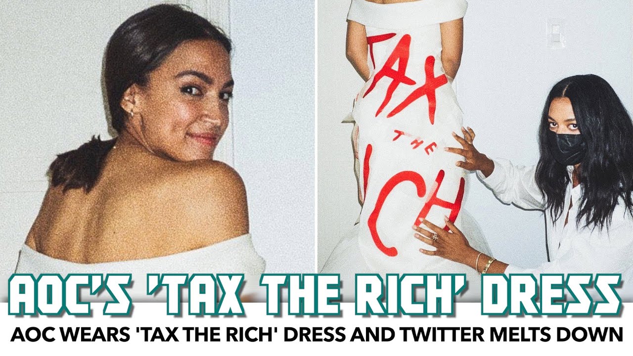 AOC Wears 'Tax The Rich' Dress To The Met Gala And Twitter Melts Down