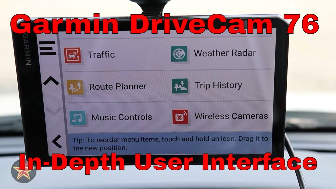 Полное пошаговое руководство по пользовательскому интерфейсу Garmin DriveCam 76
