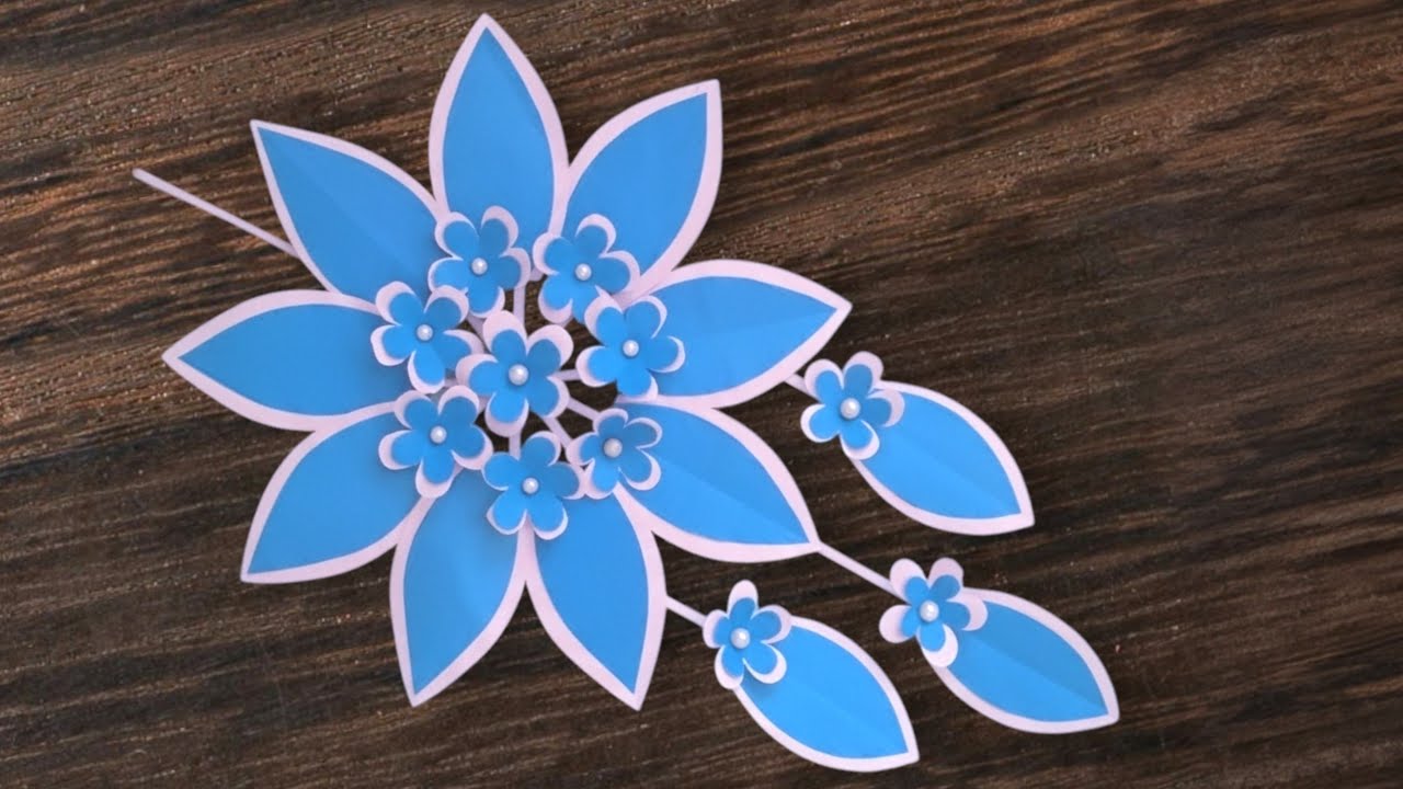 🌸New! Easy Paper Wall Hanging Ideas | Flower Wall Hanging using A4 paper sheet | Paper Home Decor