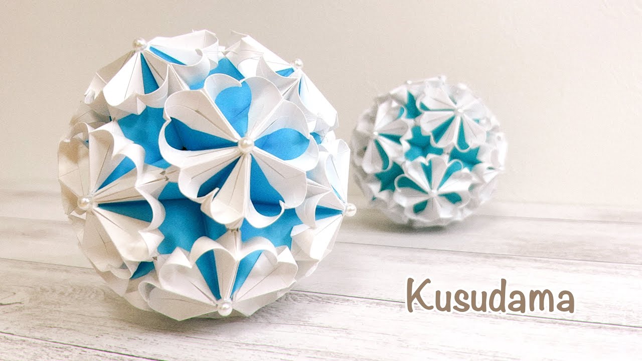 折り紙 百合のくす玉を作ってみた!作り方/How to Make a Lily Kusudama.Paper craft.Modular origami.origami paper.