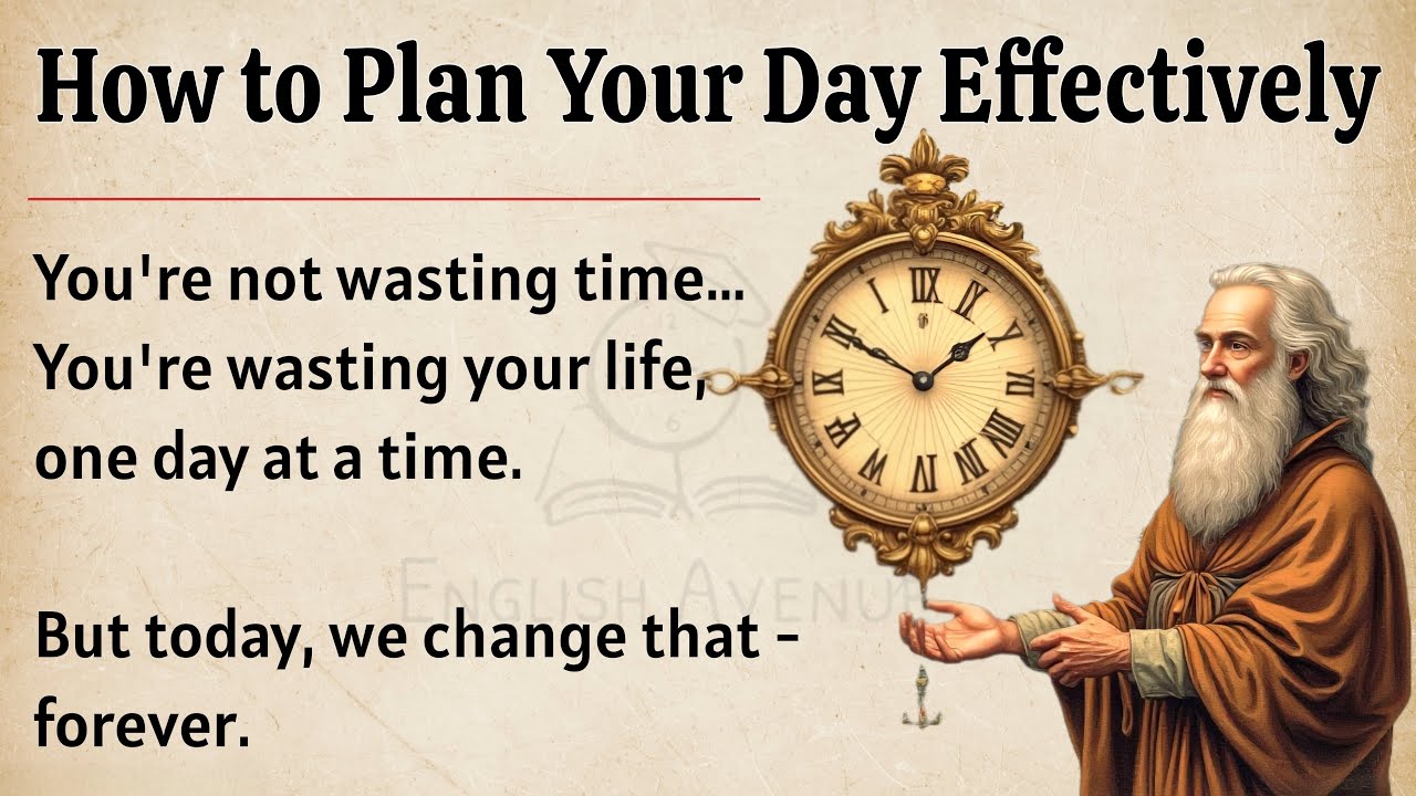 How to Plan Your Day Effectively ? || Graded Reader || Improve Your English Fluency Everyday ✅