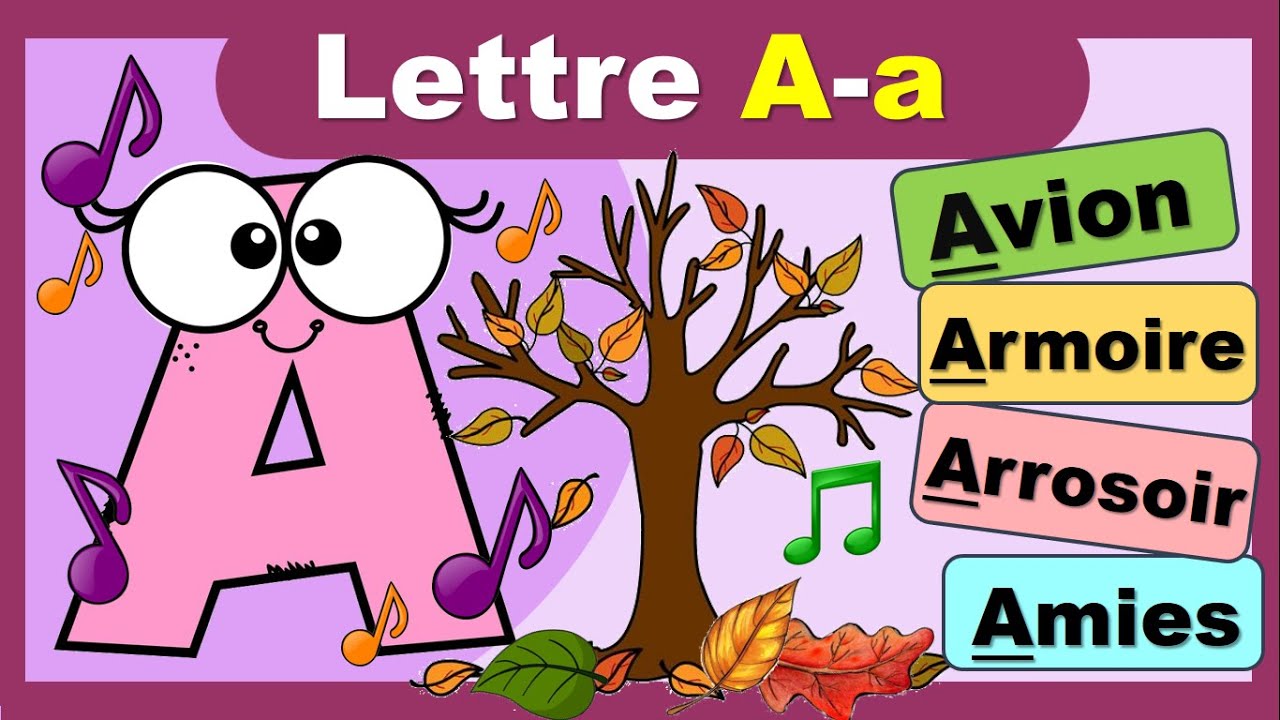 APPRENDRE la lettre A | Le son a [a], Lecture, écriture ... | Alphabet en Français.