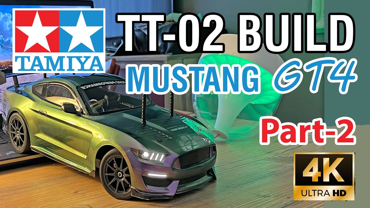 Tamiya TT-02 Building Ford Mustang GT4 (Purple/Green  PS-46)  / Part-2