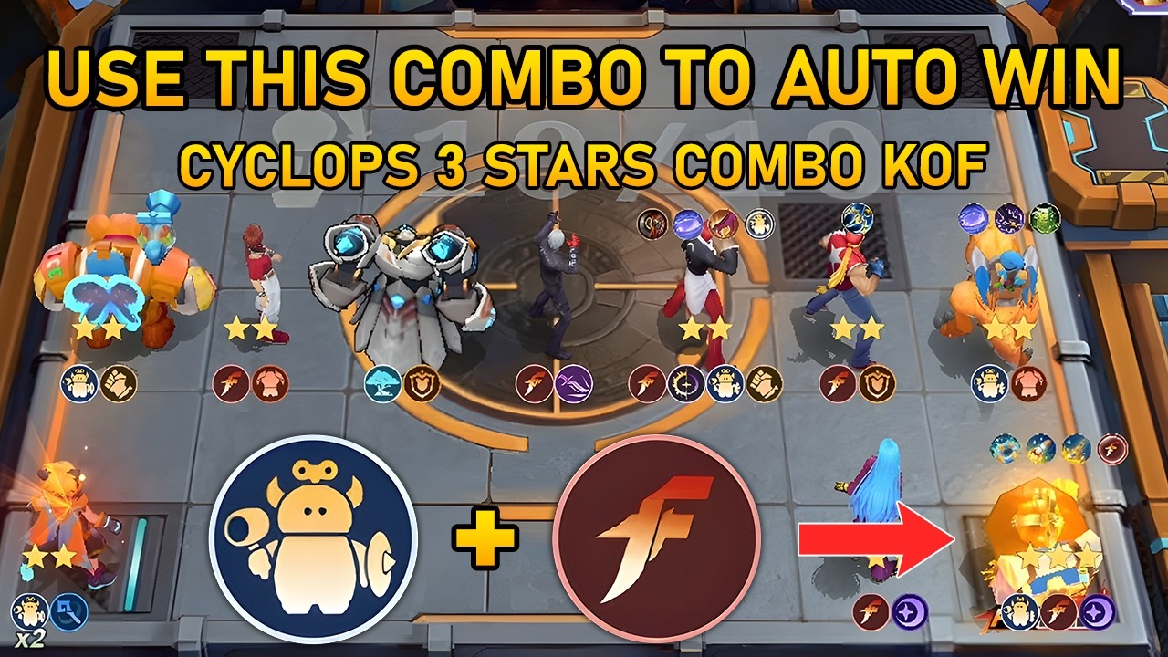 New Season Top Global Favorite Meta Combo - 3 Star Cyclops Toy Mischief combo KOF - Magic Chess GoGo
