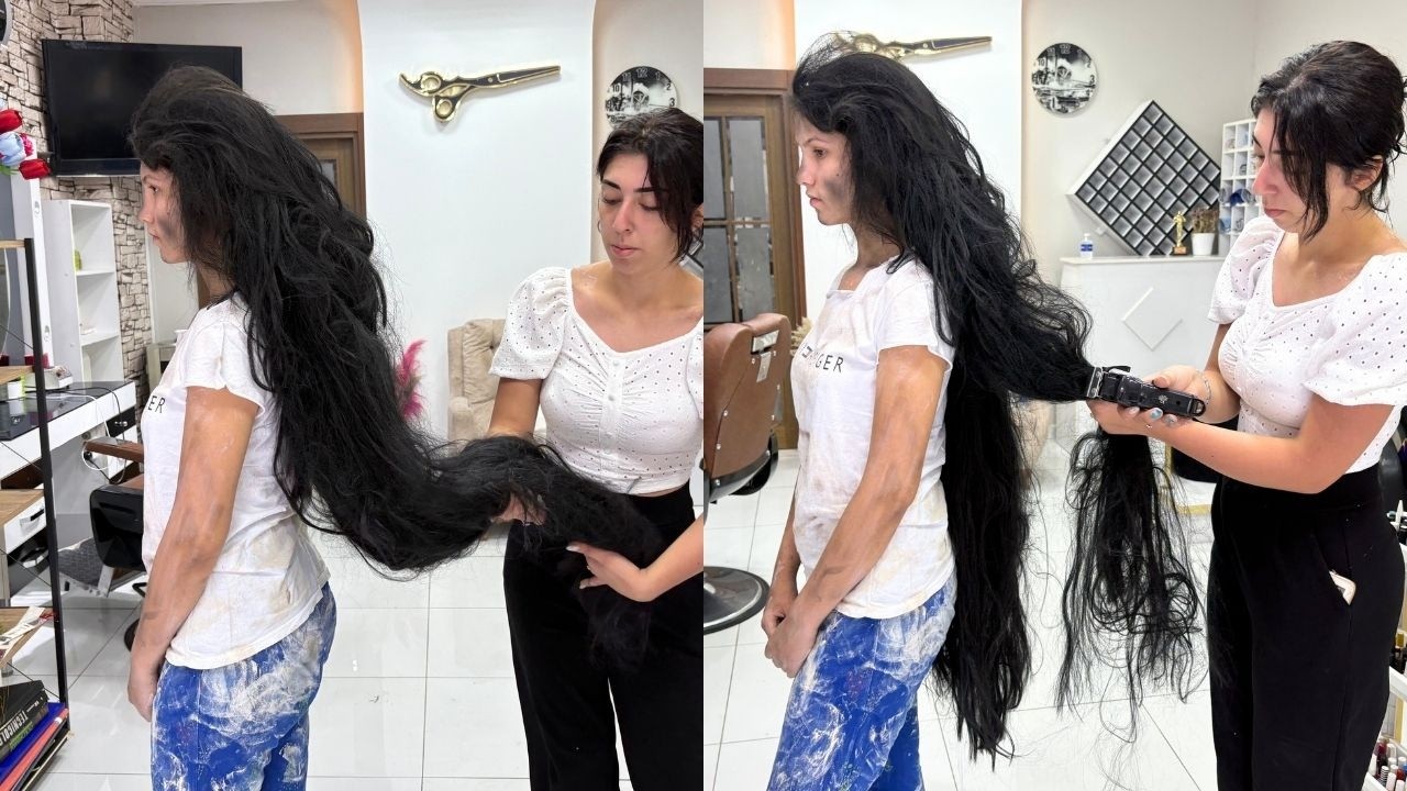 Very Long Hair / Homeless Woman's Transformation