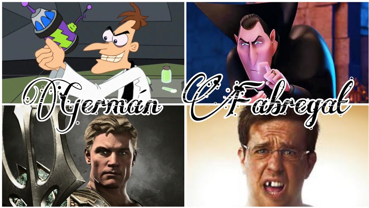 Las Voces Más Famosas de GERMÁN FABREGAT | (Dr Heinz Doofenshmirtz, Starscream, Simon, Stu, etc)