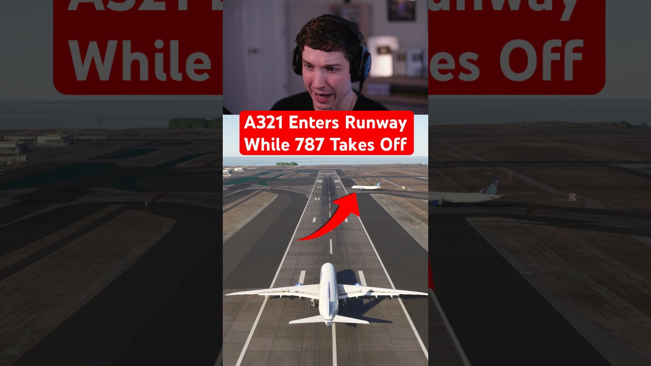 A321 Enters Runway While 787 is Taking Off