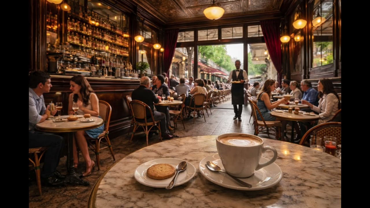 Parisian Café Ambience | Chatter & Coffee Machine Sounds, No Music | The Calm House