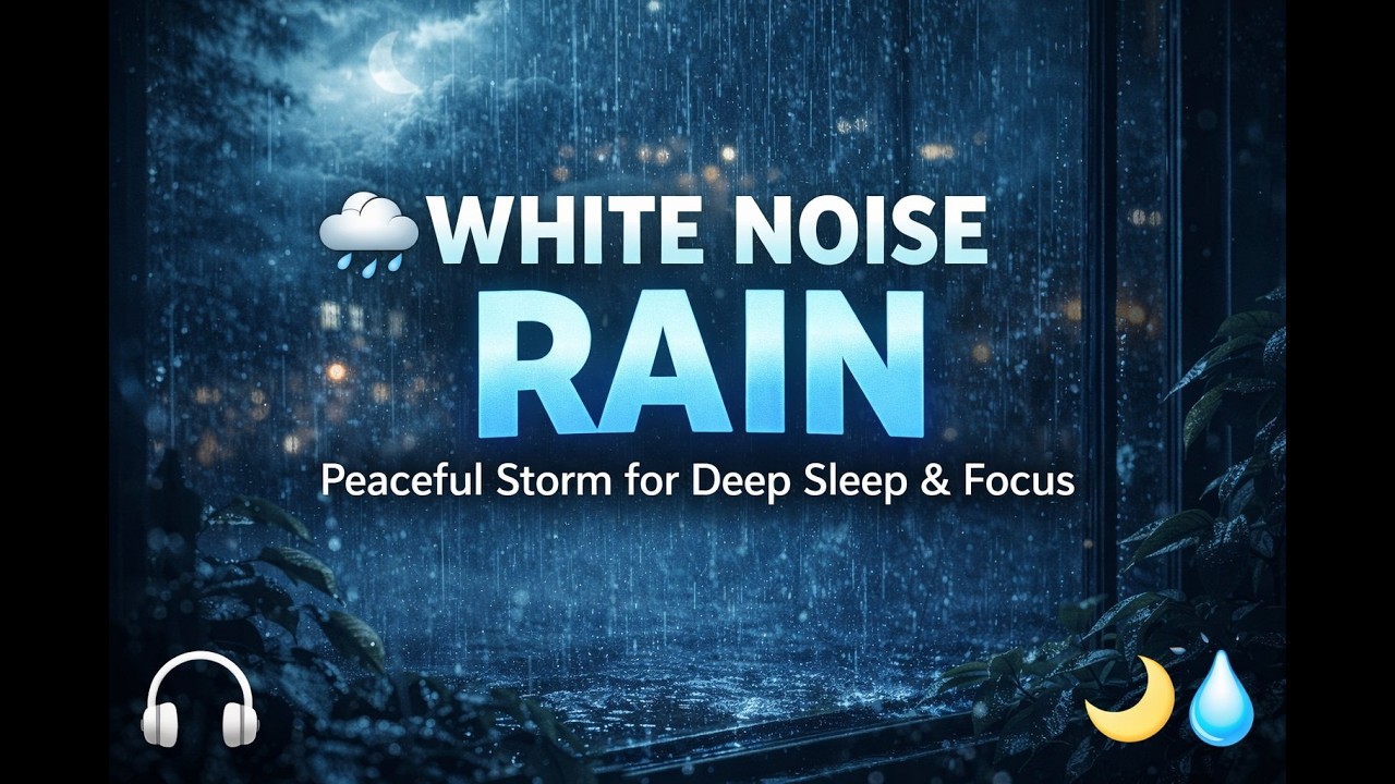 🌧️ White Noise Rain — Peaceful Storm for Deep Sleep & Focus