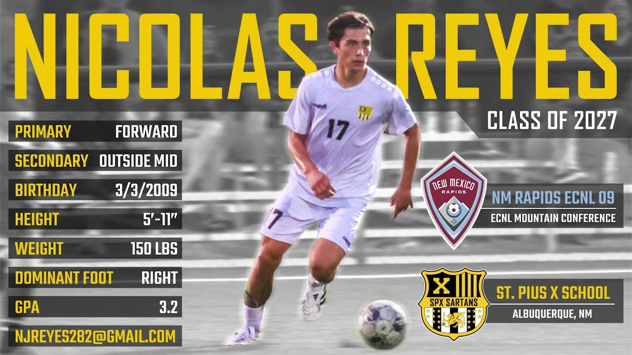 Nico Reyes | 2025/ 2026 Soccer Highlights (ECNL & High-School) | Class of 2027