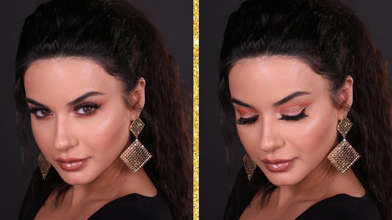 Peachy cut crease makeup look | مكياج كات كريز خوخي مع مايا
