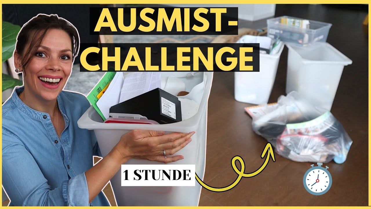 AUSMISTEN in 1 STUNDE! Aussortieren und Ordnung schaffen || Ausmist-Challenge, mache mit!