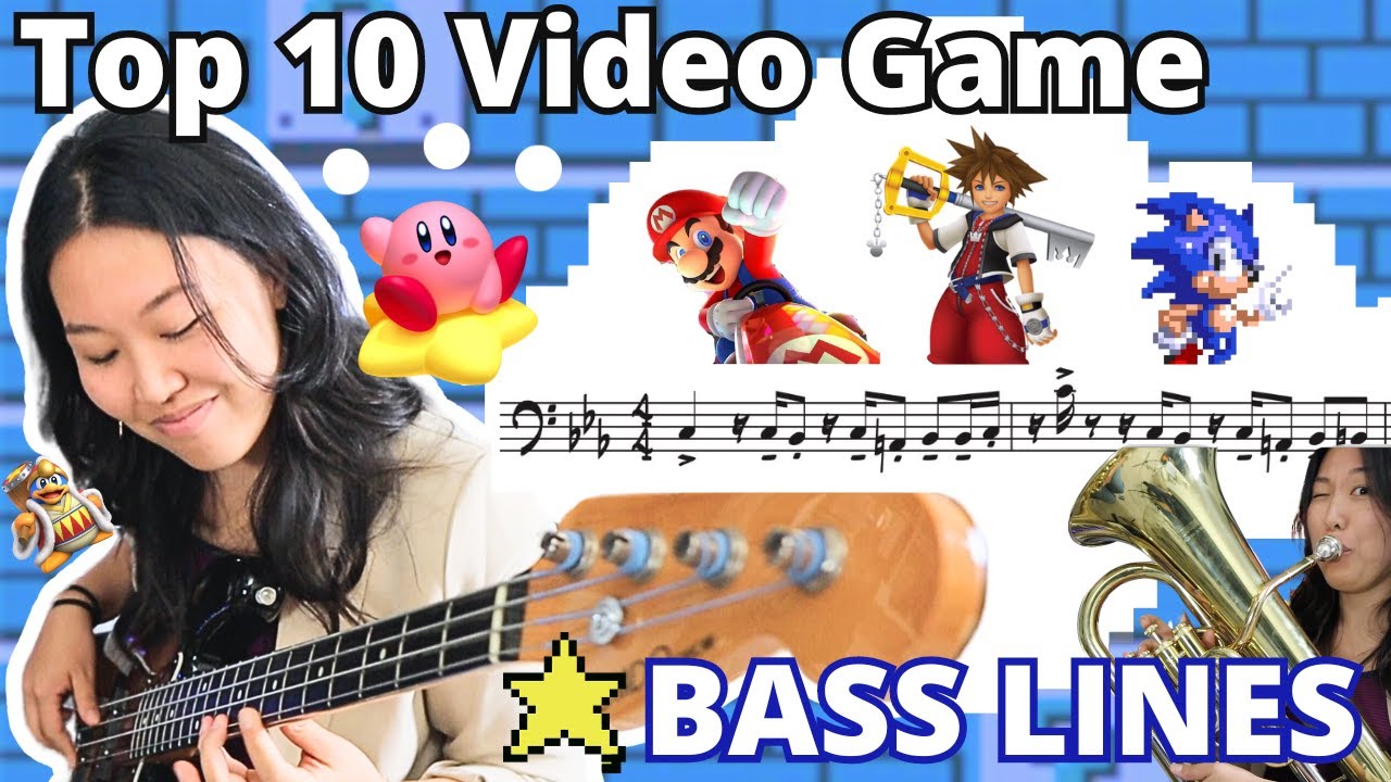TOP 10 Video Game BASS LINES (IMO) with Sheet Music