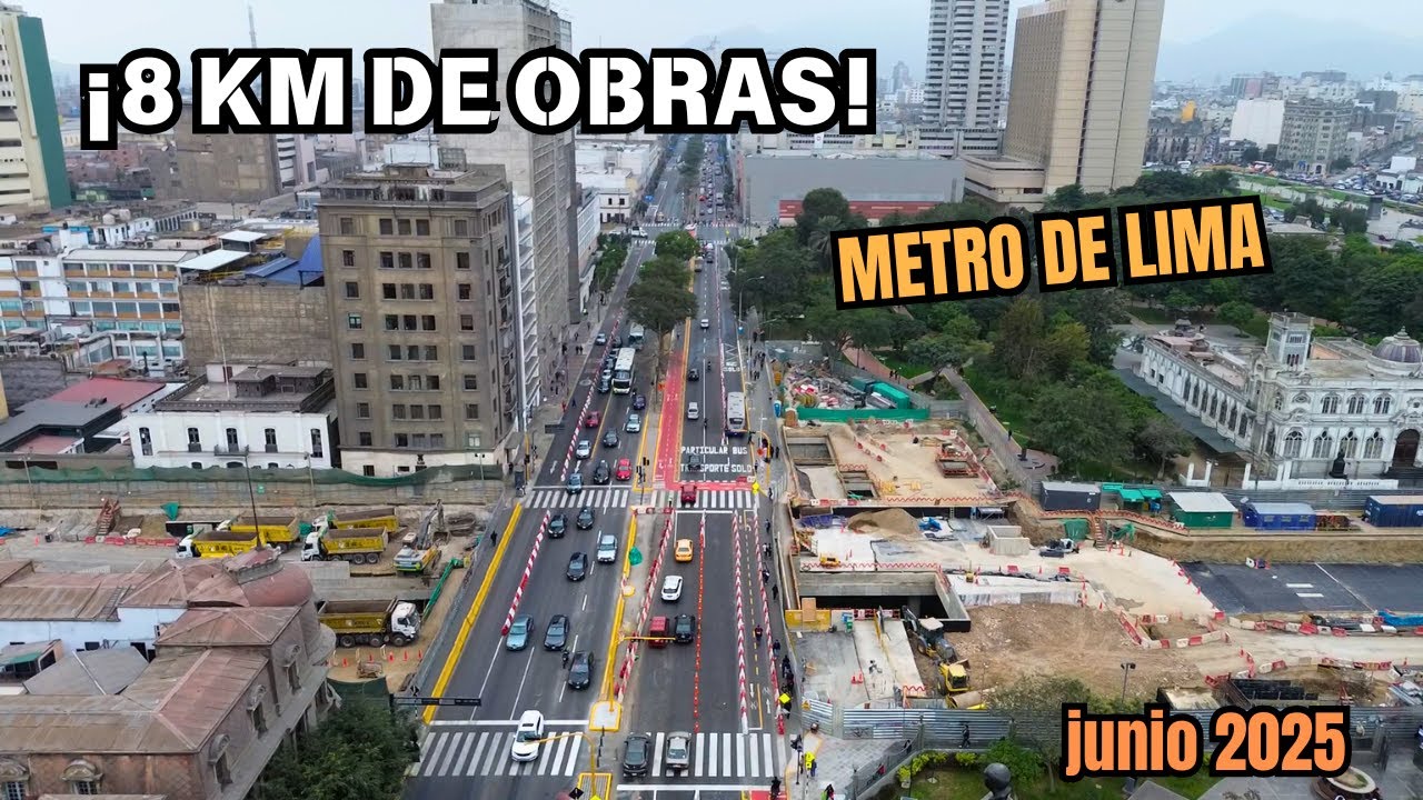 ¡Sobrevolé 9 estaciones de la Línea 2 del Metro de Lima!