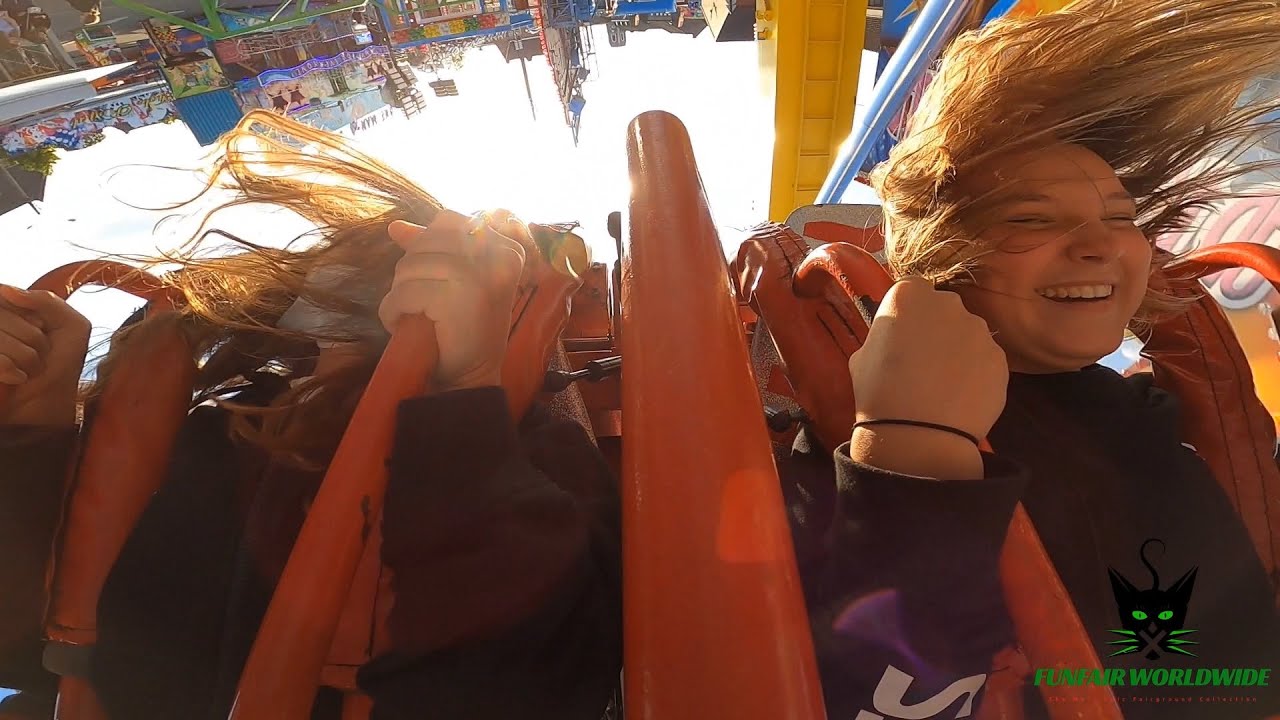 TAKE A RIDE, THIS GIRLS FIRST TIME ON A BOOSTER ATTRACTION AT THE FAIR