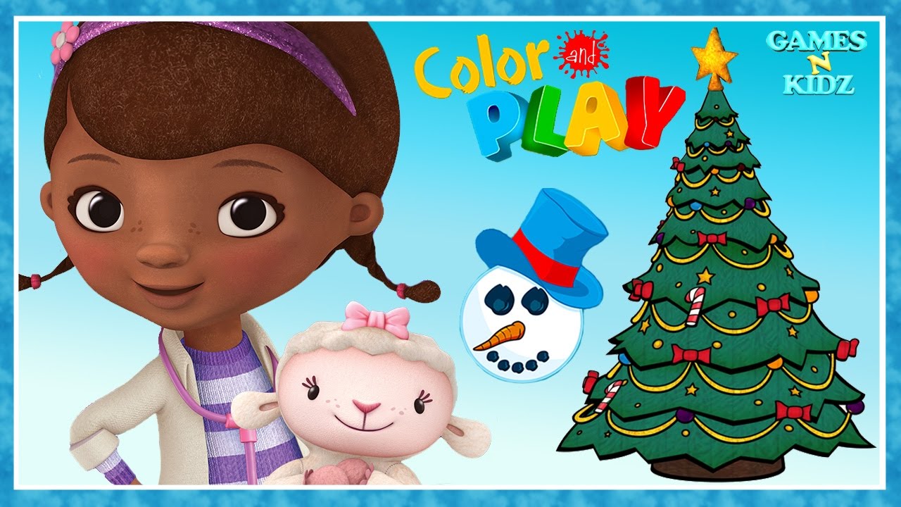 Doc McStuffins Christmas Game: Color & Play - Toy Pet Clinic - Disney Junior App For Kids