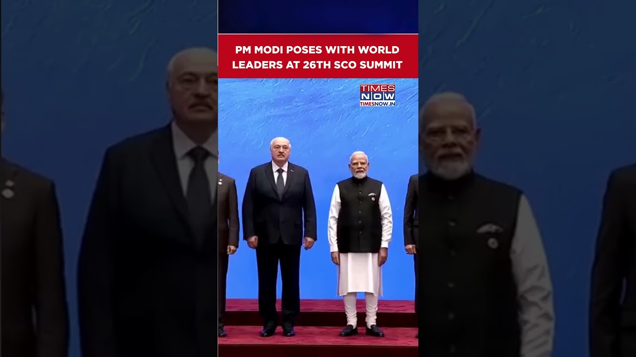 PM Narendra Modi Poses With World Leaders As He Participates In 26th SCO Summit #shorts