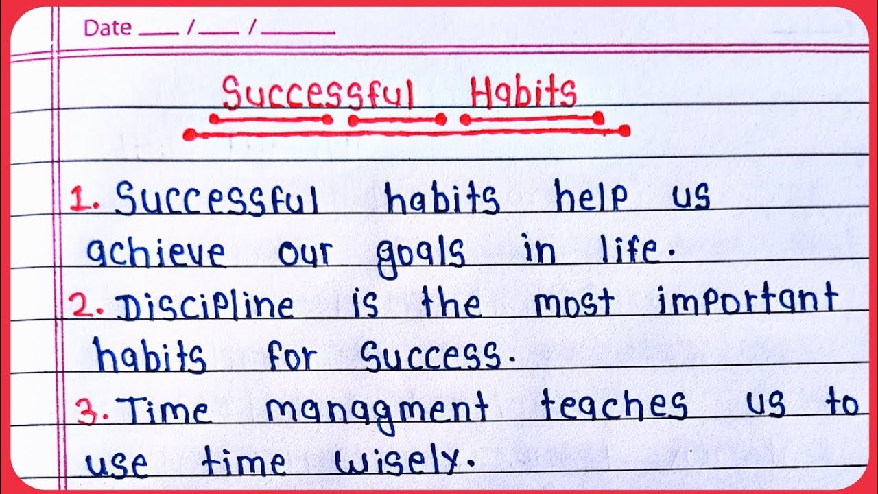 Essay on Successful Habits in English || How to achieve success in life essay in english