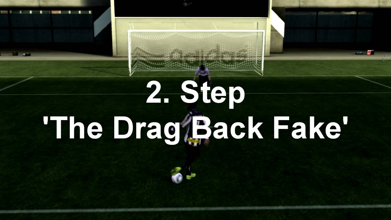 FIFA 12 - 'Running Drag Back Fake' ( Stepover and Ball Roll Version ) Trick Combo Tutorial