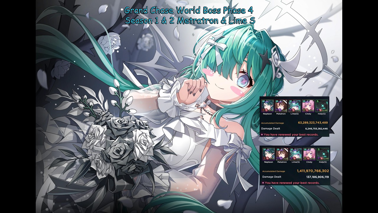 Grand Chase World Boss Phase 4 Season 1 & 2 Metratron & Lime S T3 Descent 10/10 Global