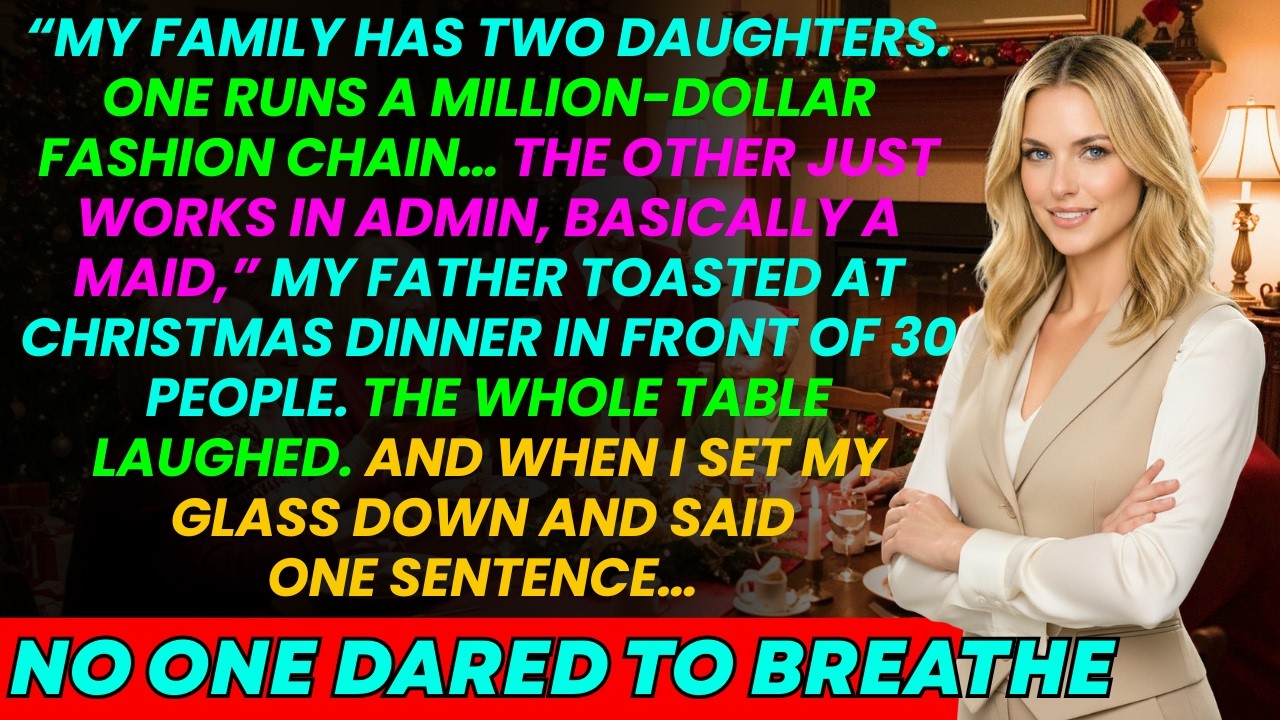 At Christmas Dinner, My Father Said “You’re Just the Maid” — What I Said Left 30 People Speechless