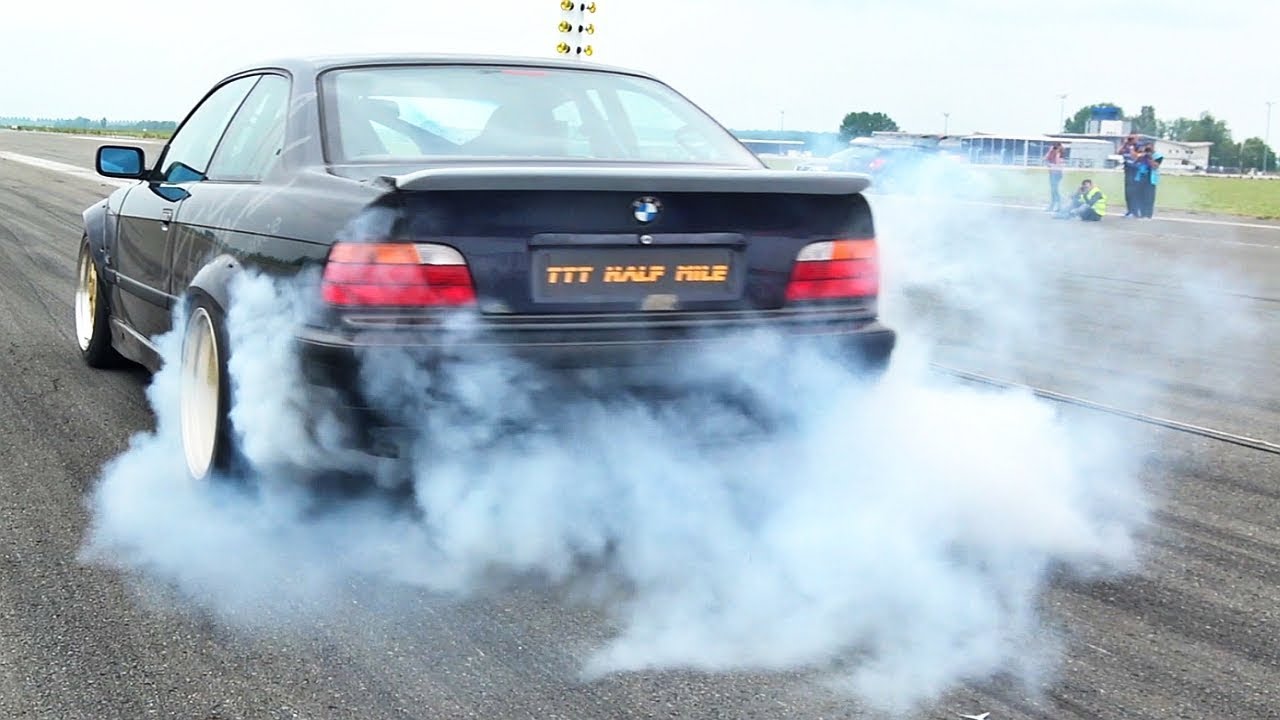 BMW 325i E36 Turbo Acceleration Sound Burnout
