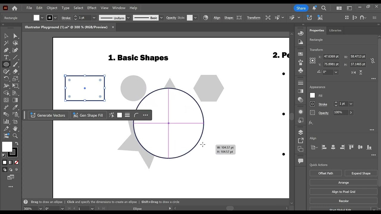 Illustrator Playground Shapes