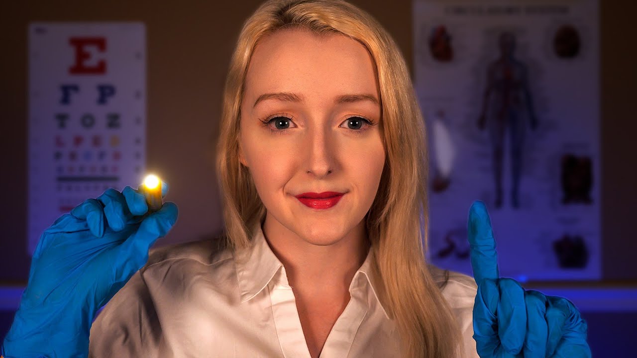 ASMR Detailed Eye Exam | Light Triggers Medical