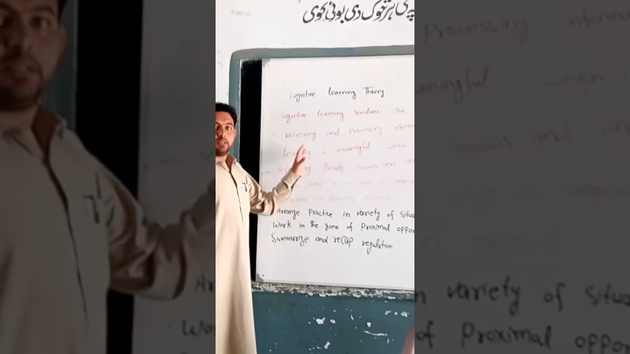 short concept of cognitive learning theory (pedagogy) with Kamran Khan