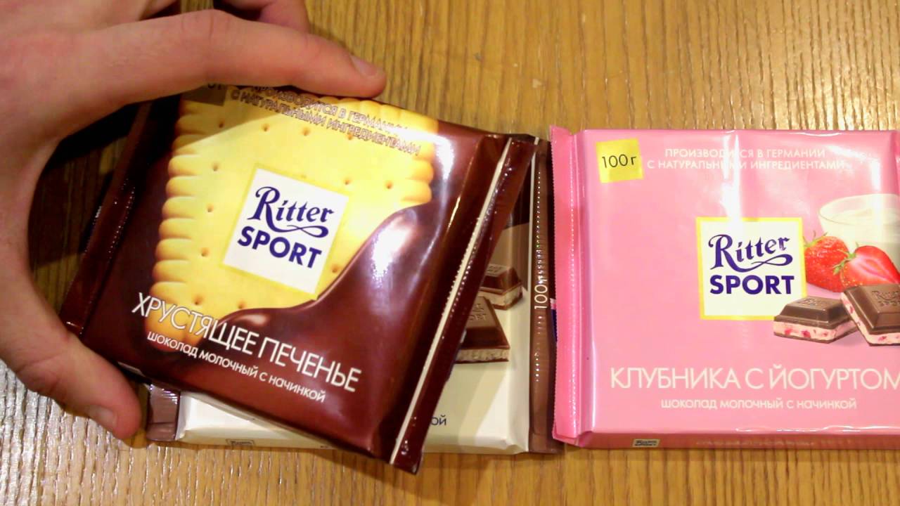 обзор   RITTER SPORT (3 ВКУСА!)