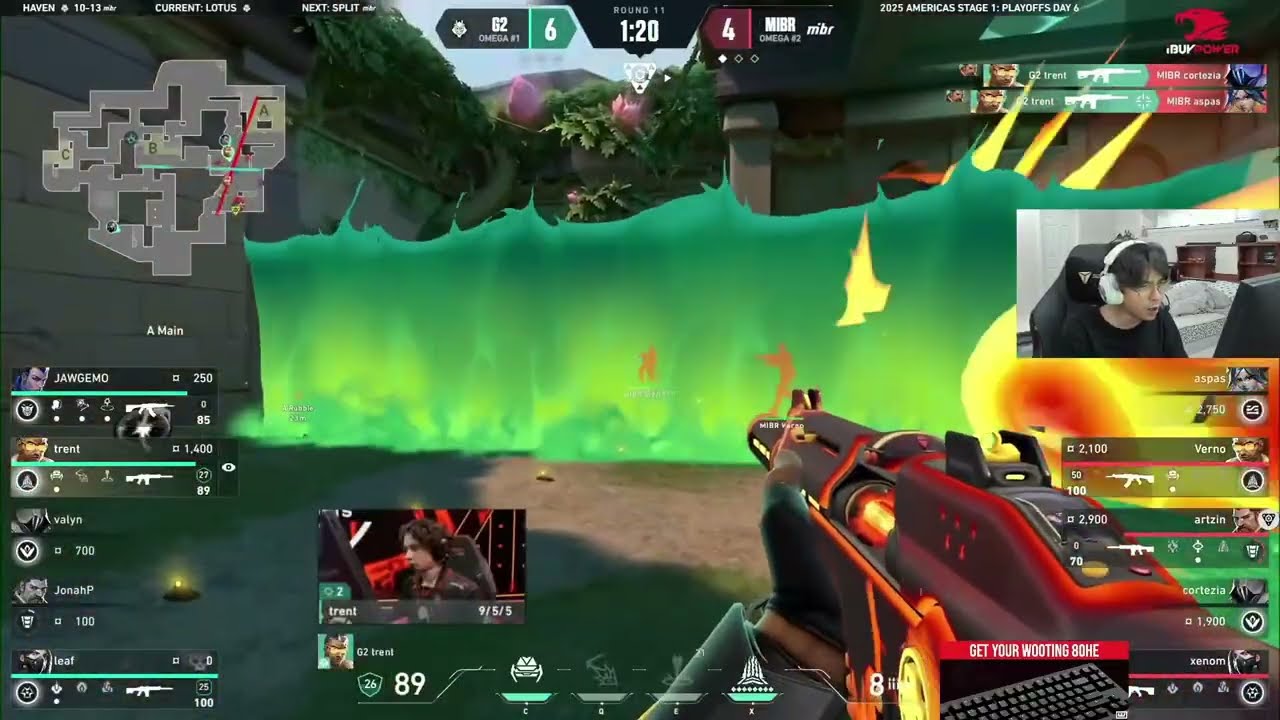 how G2 Trent phantom hit that one-tap on Mibr Aspas's mid slide, SEN TENZ SHOCKED!