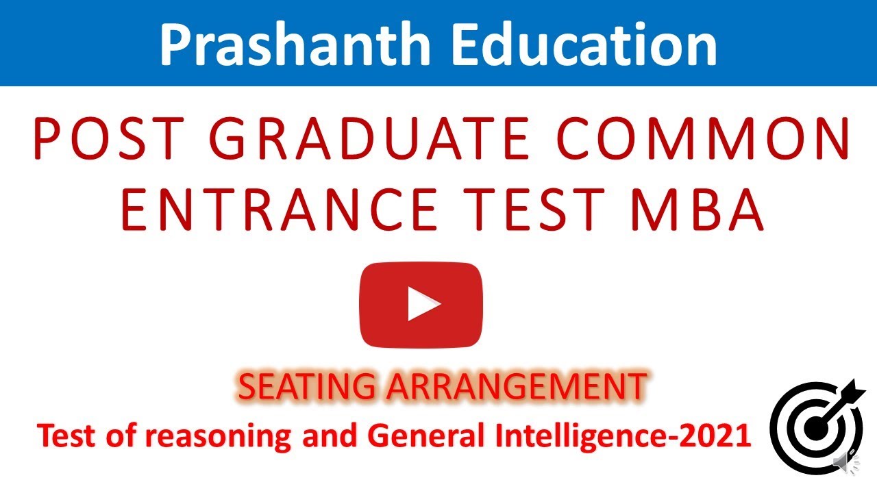 PGCET MBA Reasoning Problem on Seating Arrangement 2021