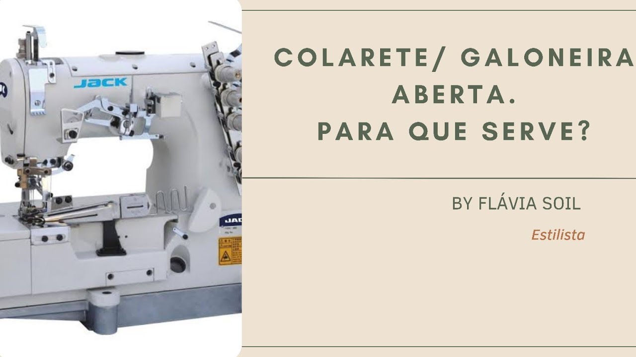 Colarete/Galoneira aberta, para que serve? confecção de Moda Praia!