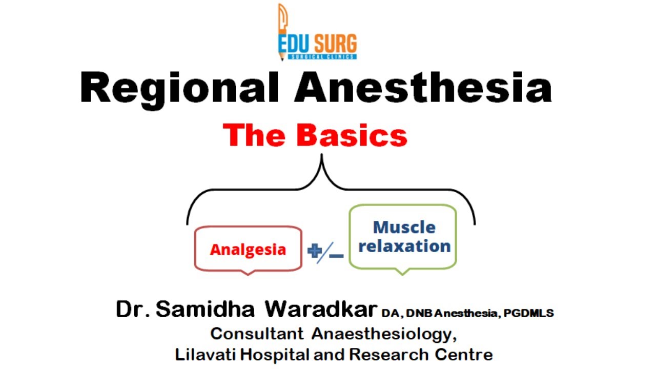 Regional anesthesia basics - Edusurg Clinics - Spinal anesthesia / Epidural anesthesia