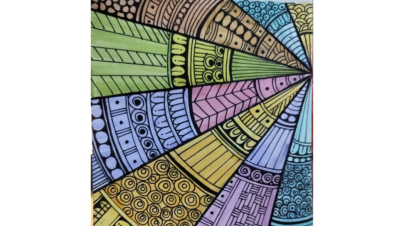 Mandala art using Brush pens 🌈