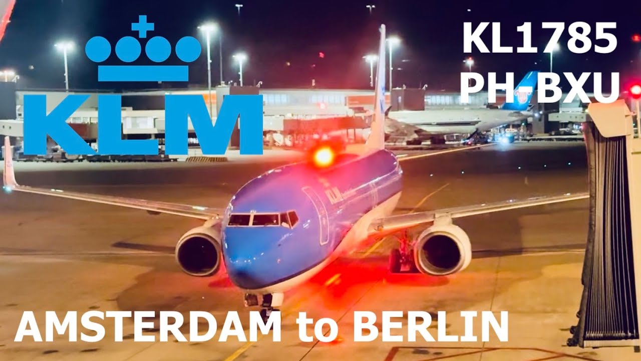 Рейс KLM KL1785 PH-BXU Boeing 737-8KB из Амстердама в Берлин #klmroyaldutchairlines #klm