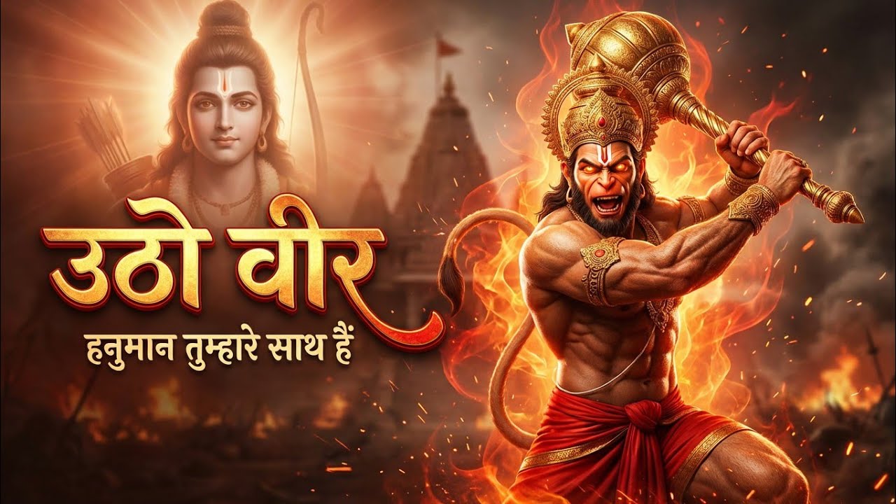 उठो वीर! हनुमान तुम्हारे साथ हैं | Powerful Hanuman Motivation Song (10 Min)  #motivation #viral