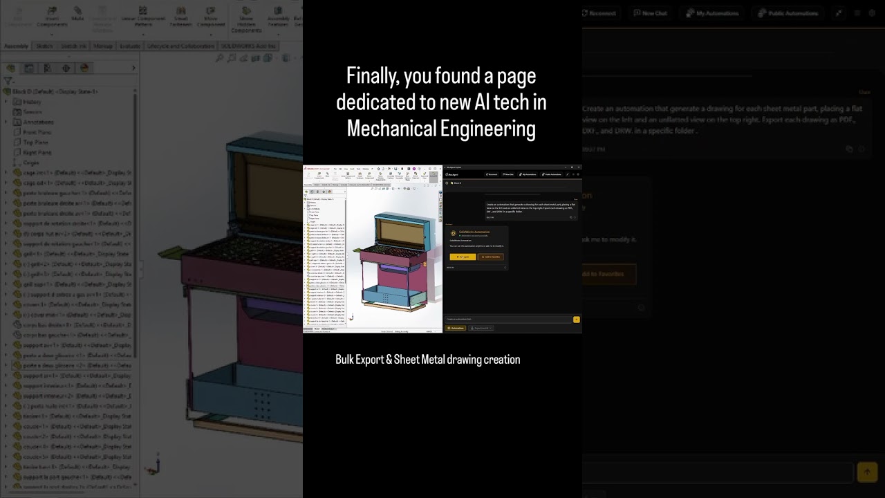 Bulk Export DXF PDF & Sheet Metal Drawing Automation #ai #cad #macro #solidworks