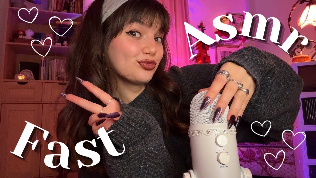 FAST AND AGGRESSIVE ASMR FOR DEEP SLEEP ( Hand Sounds, Mouth Sounds, Gripping, Tapping, + )