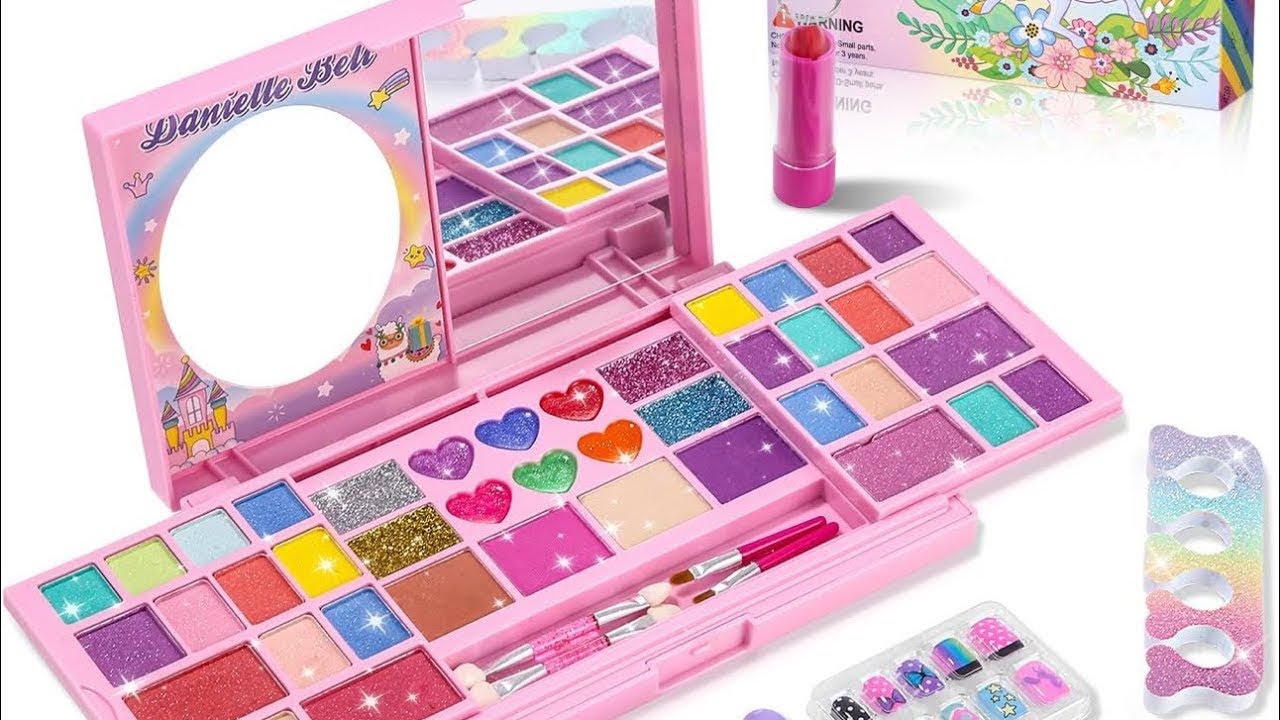 55 minutes Satisfying with Unboxing Hello Kitty Makeup (cosmetic 5 set)💄set /USA ASMR Video